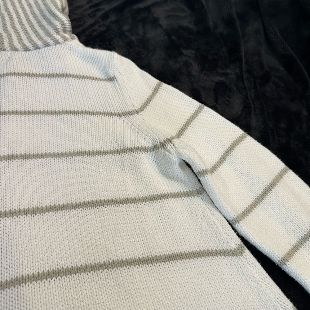 Pure Handknit Striped Button Front Hoodie Cardigan Sweater Women’s S/M - Picture 12 of 13